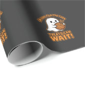 Häkeln Geister Garn Halloween Design Geschenkpapier (Rolleneckpunkt)