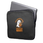 Häkeln Geister Garn Halloween Design Laptopschutzhülle (Vorderseite Links)