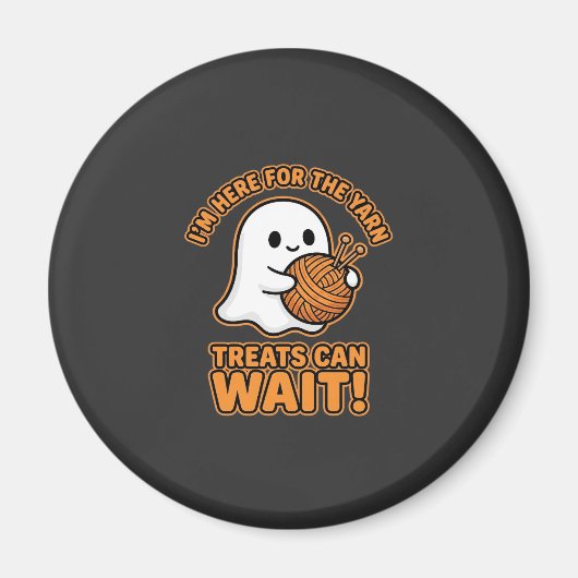 Häkeln Geister Garn Halloween Design Magnet (Vorne)