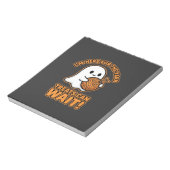 Häkeln Ghost Garn Halloween Design Notizblock (Rotiert)