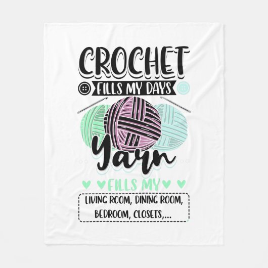 Häkeln - Häkeltische Tage Fleecedecke (Vorderseite)