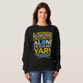 Häkeln handmade Häkel Spruch Sweatshirt (Vorne ganz)