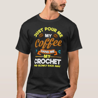 Häkeln Kaffee Kaffee Café Koffein retro T-Shirt