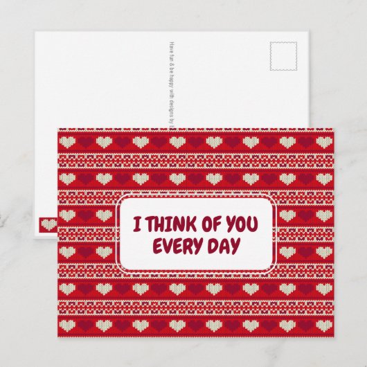 Häkeln oder Stricken nahtloses Muster 1 + Ihre Ide Postkarte (Vorne/Hinten)
