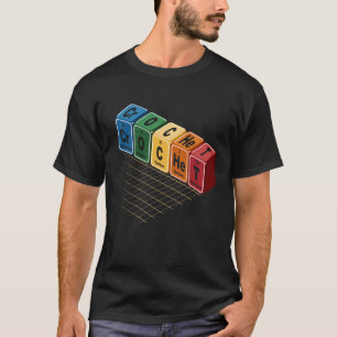Häkeln Periodensystem Elemente Farbige Chemie T-Shirt
