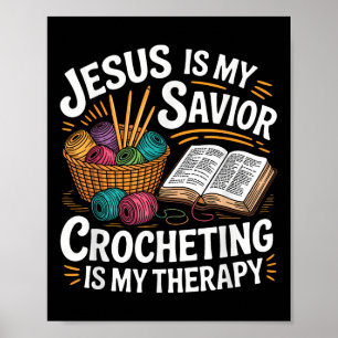 Häkeln religiös christlich Jesus Gott Häkler Poster