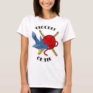 Häkeln Sie oder die Tätowierung T-Shirt
