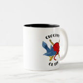 Häkeln Sie oder die Tätowierung Zweifarbige Tasse (VorderseiteRechts)