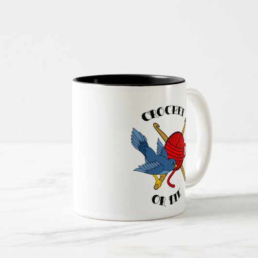 Häkeln Sie oder die Tätowierung Zweifarbige Tasse (VorderseiteRechts)