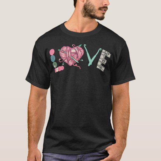 Häkeln Stricken T-Shirt (Vorderseite)