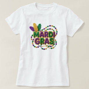 Häkelnadelgarn Mardi Gras, falsches Mardi Gras-Gar T-Shirt