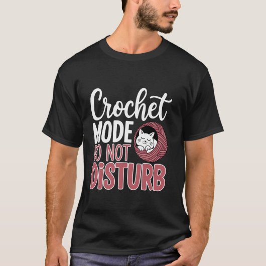 Häkelnde Katze Häkeln T-Shirt (Vorderseite)