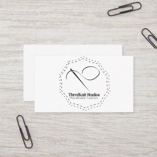 Häkelnde Näherin Näh-Nadel-Logo  Visitenkarte