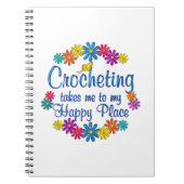 Häkelnder glücklicher Platz Notizblock (Vorderseite)