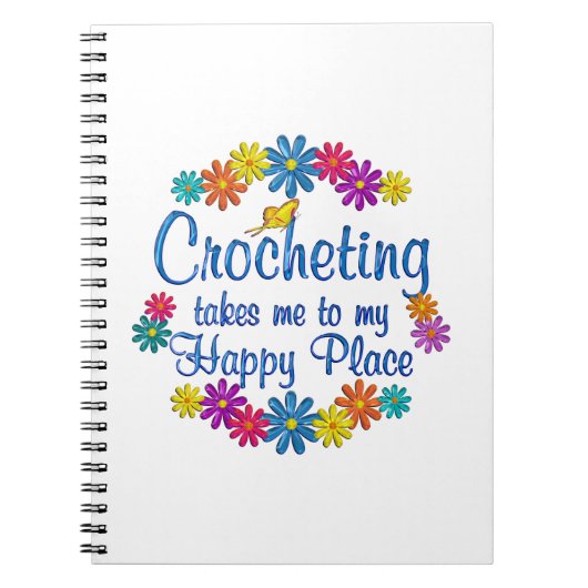 Häkelnder glücklicher Platz Notizblock (Vorderseite)