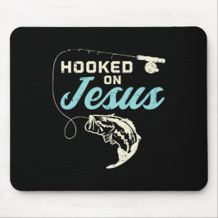 Haken an Jesus Byss-Fischen Christlich Religiös Go Mousepad