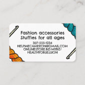 Haken aus gezwirntem Garn Visitenkarte (Rückseite)