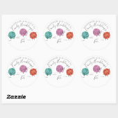 Haken aus niedlichem Garn, handgefertigt mit Aufkl Runder Aufkleber (Blatt)