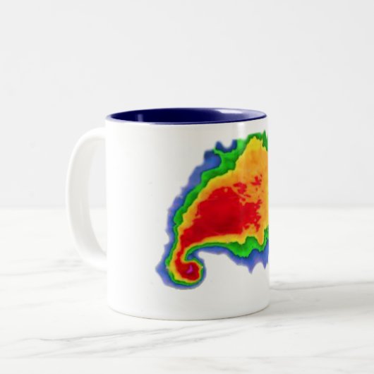 Haken-Echo Zweifarbige Tasse (Vorderseite Links)