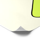 Haken (gelber Hintergrund) Poster (Ecke)