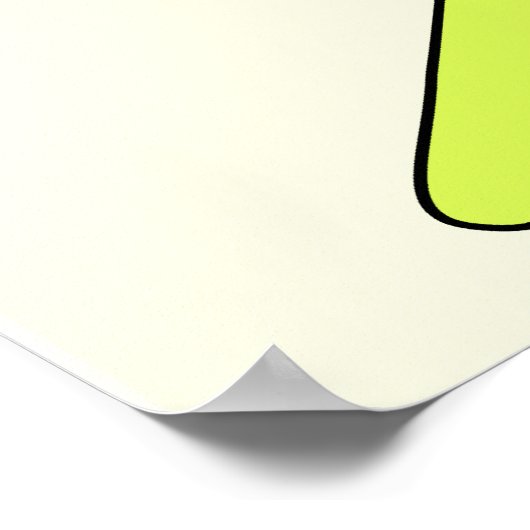 Haken (gelber Hintergrund) Poster (Ecke)