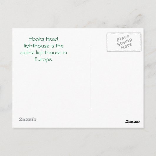 Haken Head light House— Irland Postkarte (Rückseite)