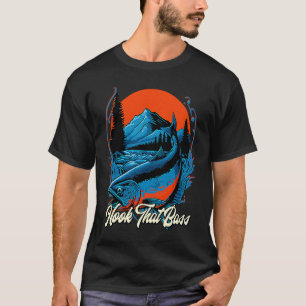 Haken Sie diesen Bass Fliegenfischen Jagen Angeln T-Shirt