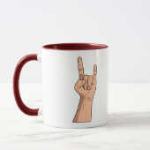 Haken Sie sie Handzeichen-Geste Tasse (Links)