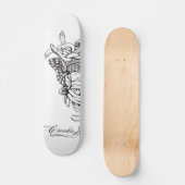 Haken u. Schloss-Medusa-Kern 1 Skateboard (Vorderseite)
