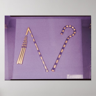 Haken und Dreschflegel, vom Grab von Tutankhamun Poster