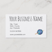 Haken und Garn personalisiert, Ihr Geschäft Visitenkarte (Rückseite)