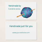 Haken und Garne, handgefertigt aus weißen Karten (Vorne & Hinten)