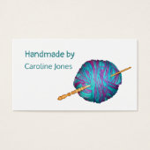 Haken und Garne, handgefertigt aus weißen Karten (Vorderseite)