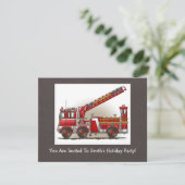 Haken- und Ladder-Feuerwehr Einladung (Stehend Vorderseite)