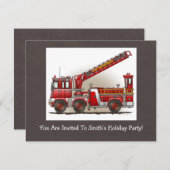 Haken- und Ladder-Feuerwehr Einladung (Vorne/Hinten)