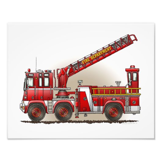 Haken- und Ladenfeuerwagen Fotodruck (Vorne)