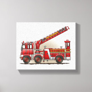 Haken- und Ladenfeuerwagen Leinwanddruck