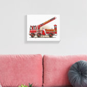 Haken- und Ladenfeuerwagen Leinwanddruck (Insitu (Wohnzimmer))