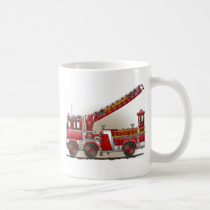 Haken-und Leiter-Feuer-LKW-Tasse Kaffeetasse