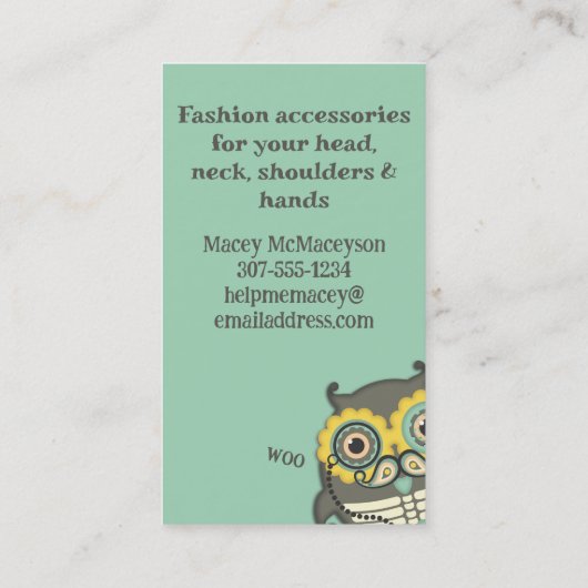 Haken Visitenkarte (Rückseite)