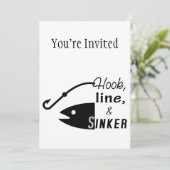 Hakenfischerei Einladung (Stehend Vorderseite)