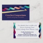 Hakenhefte aus Haken, Heftgarne Visitenkarte (Vorne/Hinten)