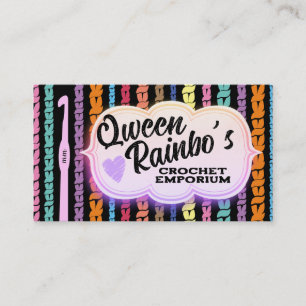 Hakenheftnähte mit bunten Nähten Visitenkarte