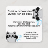 Hakenkugeln aus niedlichem Garn Quadratische Visitenkarte (Rückseite)