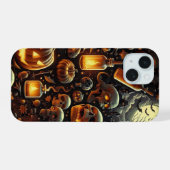 Hakenkürbis, Fledermäuse, Bäume, Kürbiskins iPhone 15 Hülle (Rückseite (Horizontal))