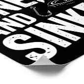 Hakenleine und Sinkerspass für Angelfreunde Poster (Ecke)