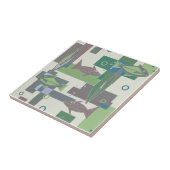 Hakki Ziergegend mit Fisch. Fliese (Seite)