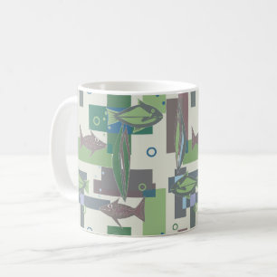 Hakki Ziergegend mit Fisch. Kaffeetasse
