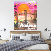 Hakone japan blüht Poster. Leinwanddruck (Insitu (Schlafzimmer))