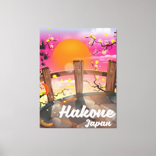 Hakone japan blüht Poster. Leinwanddruck (Vorderseite)